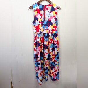 Crosby by Mollie Burch colorful printed pattern vibrant maxi dress size SM